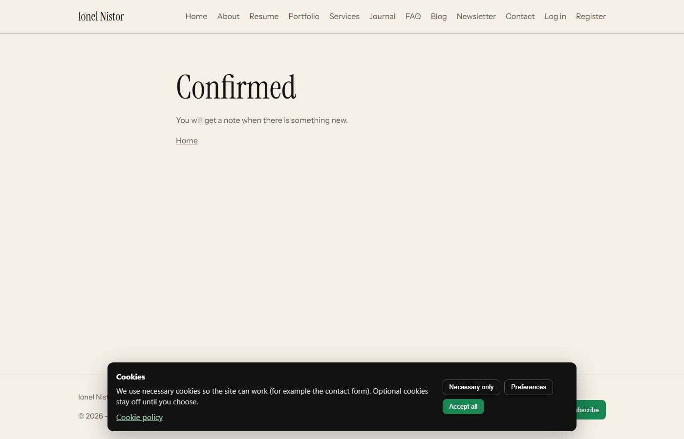 Confirmation