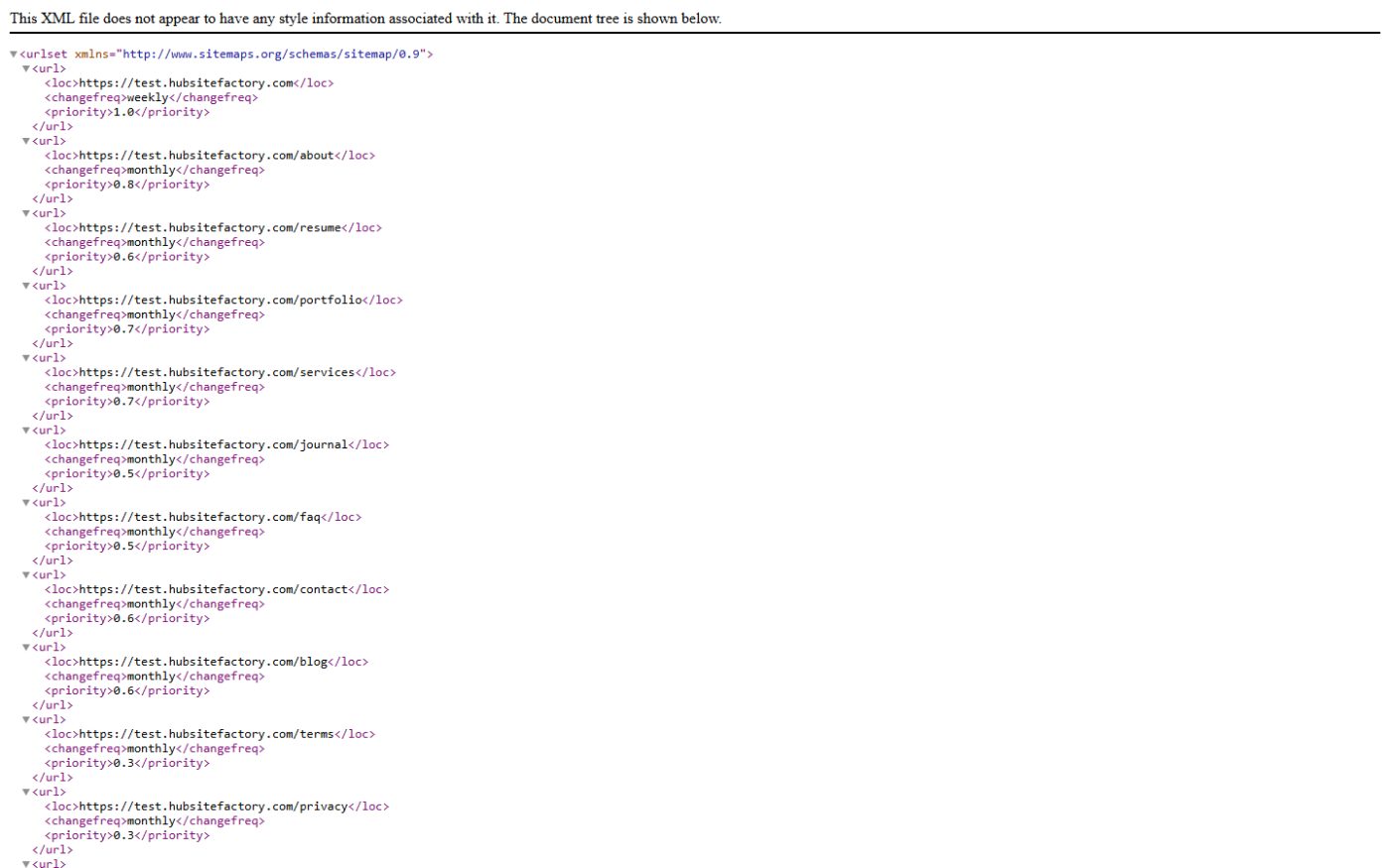 Sitemap XML